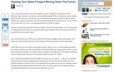 Keeping Your Sales Prospect Moving Down the Funnel